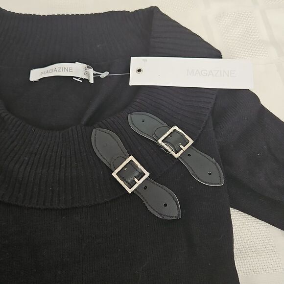 Magazine Women's Long Sleeves Sweater Small Black - Picture 6 of 16